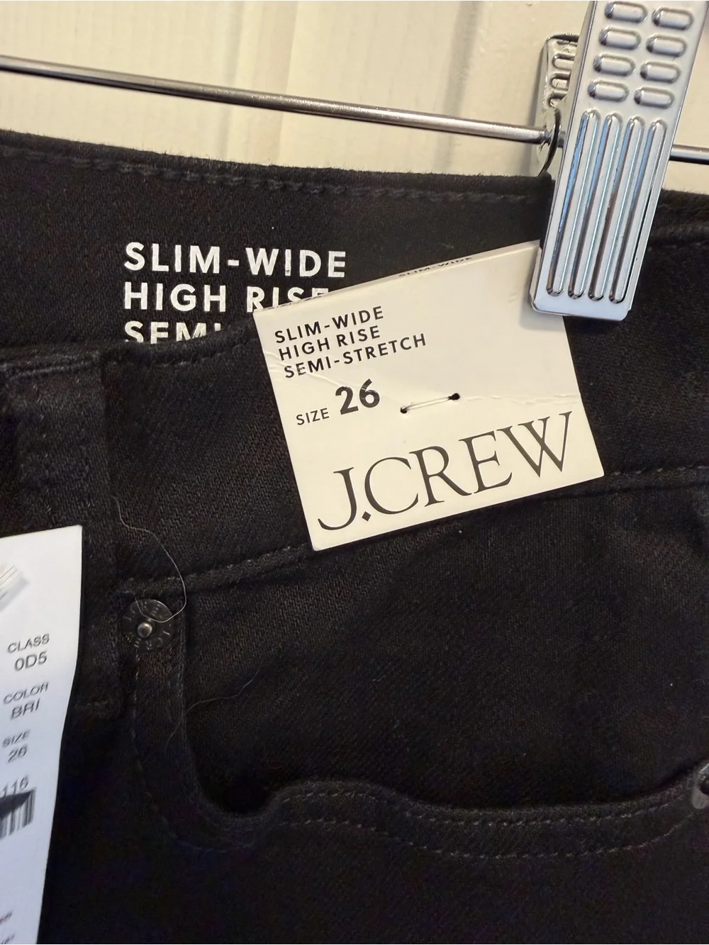 J. Crew Slim-wide Jean Black Rinse Wash Size 26